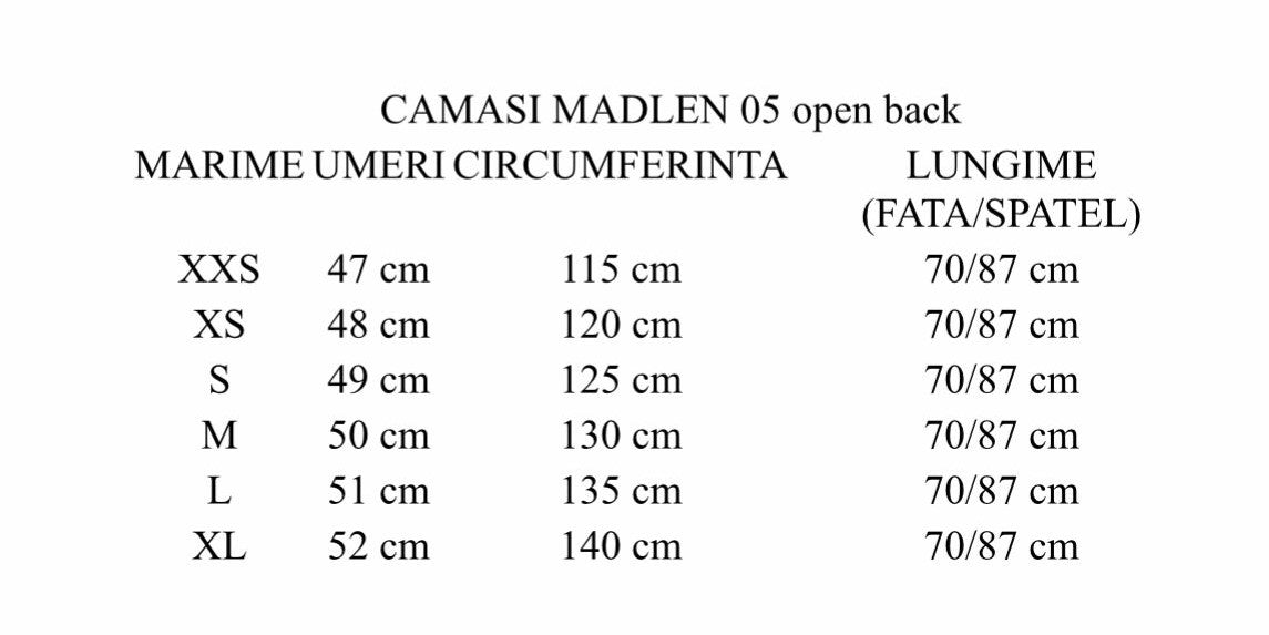 Cămașă open back "Thinking of Cuba"