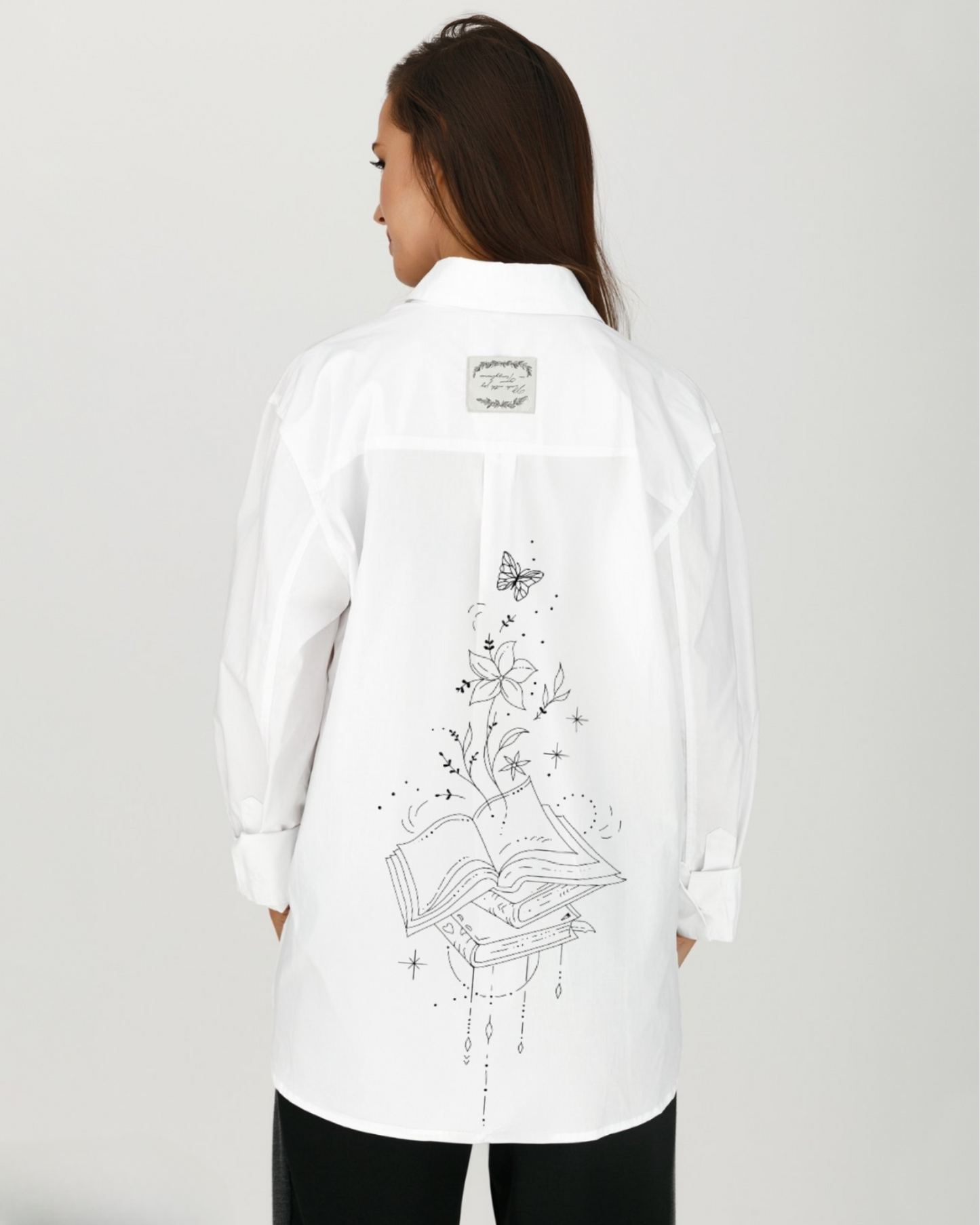 Cămașă damă oversized "Book lover"