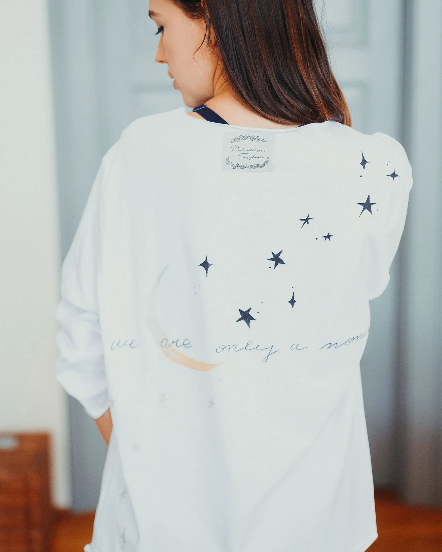 Casual sweatshirt "You are only a moment"