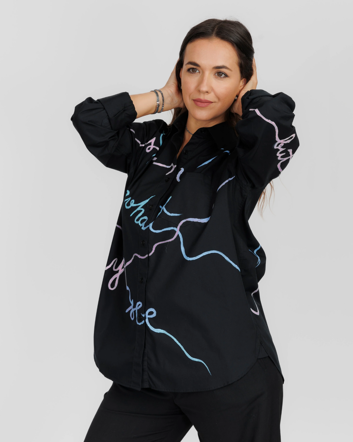 CĂMAȘĂ NEAGRĂ DAMĂ OVERSIZED "Art is what you see"