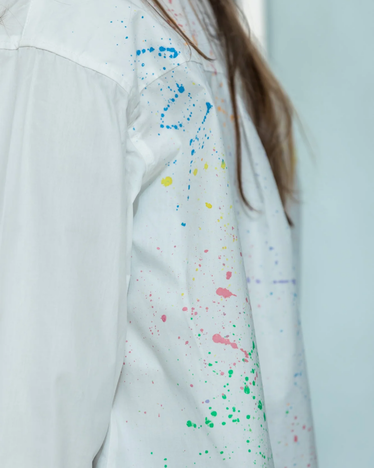 Women's hand-painted shirt "Paint splash"