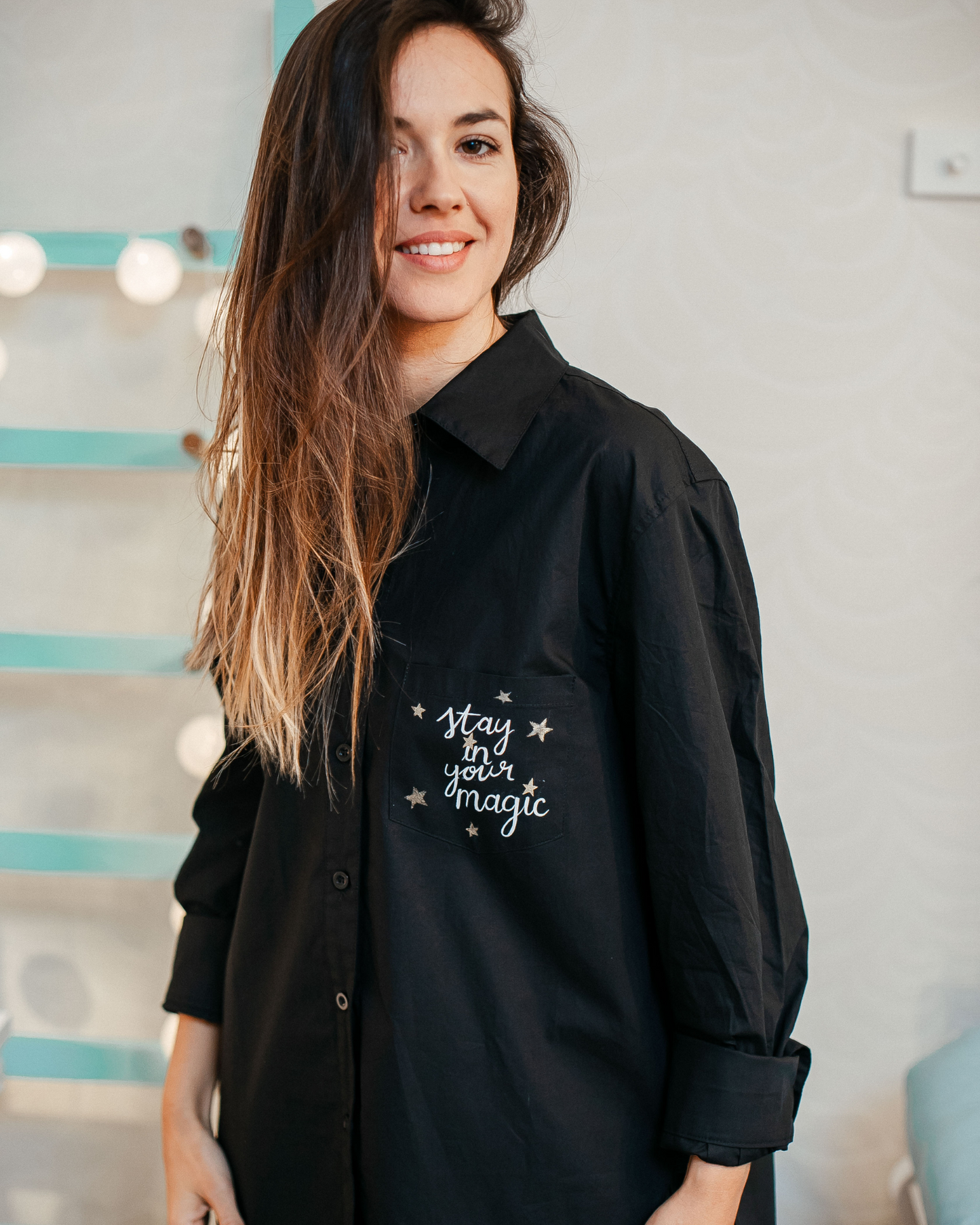 Cămașă damă oversized "Nights of Little Prince"