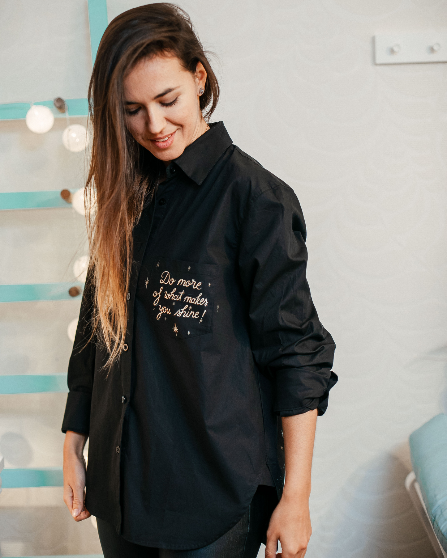 Cămașă damă oversized "Stars of Little Prince"