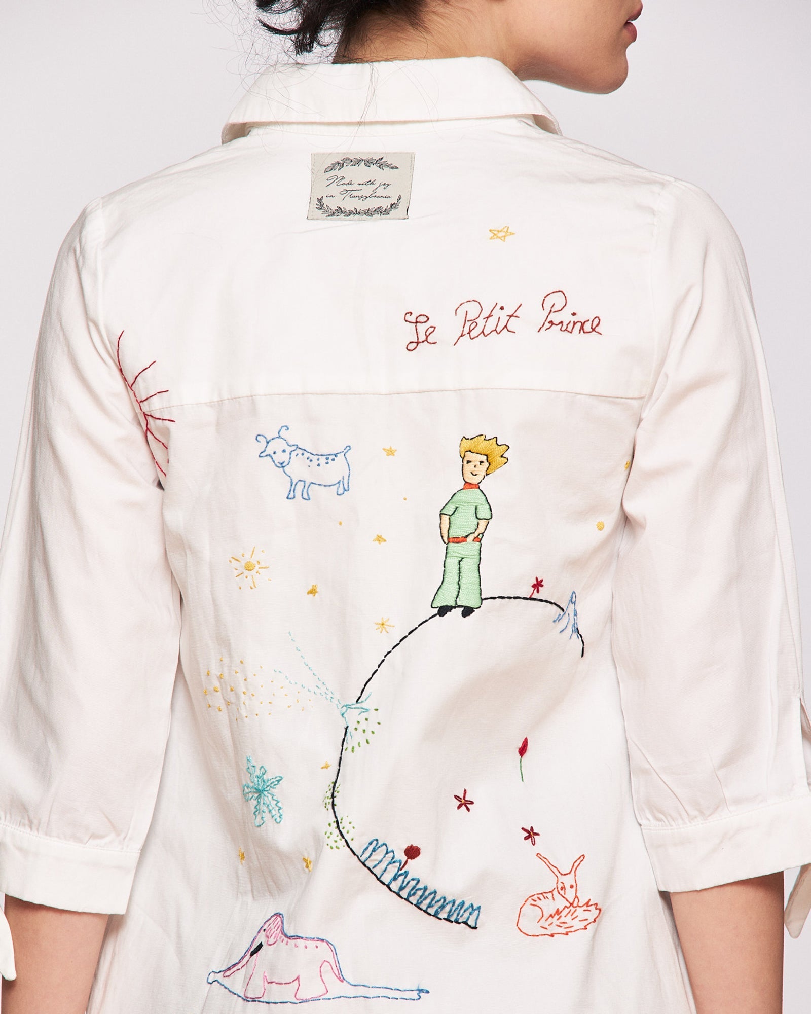 Unique women's dress "Le Petit Prince" story motif