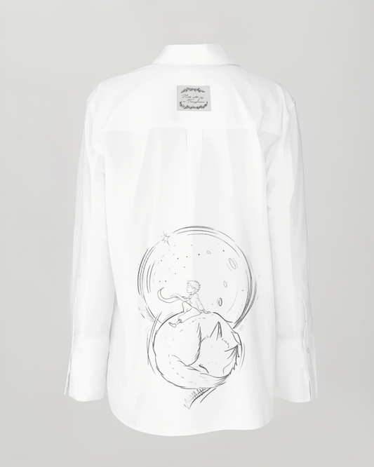 Cămașă damă oversized "The fox and the prince"