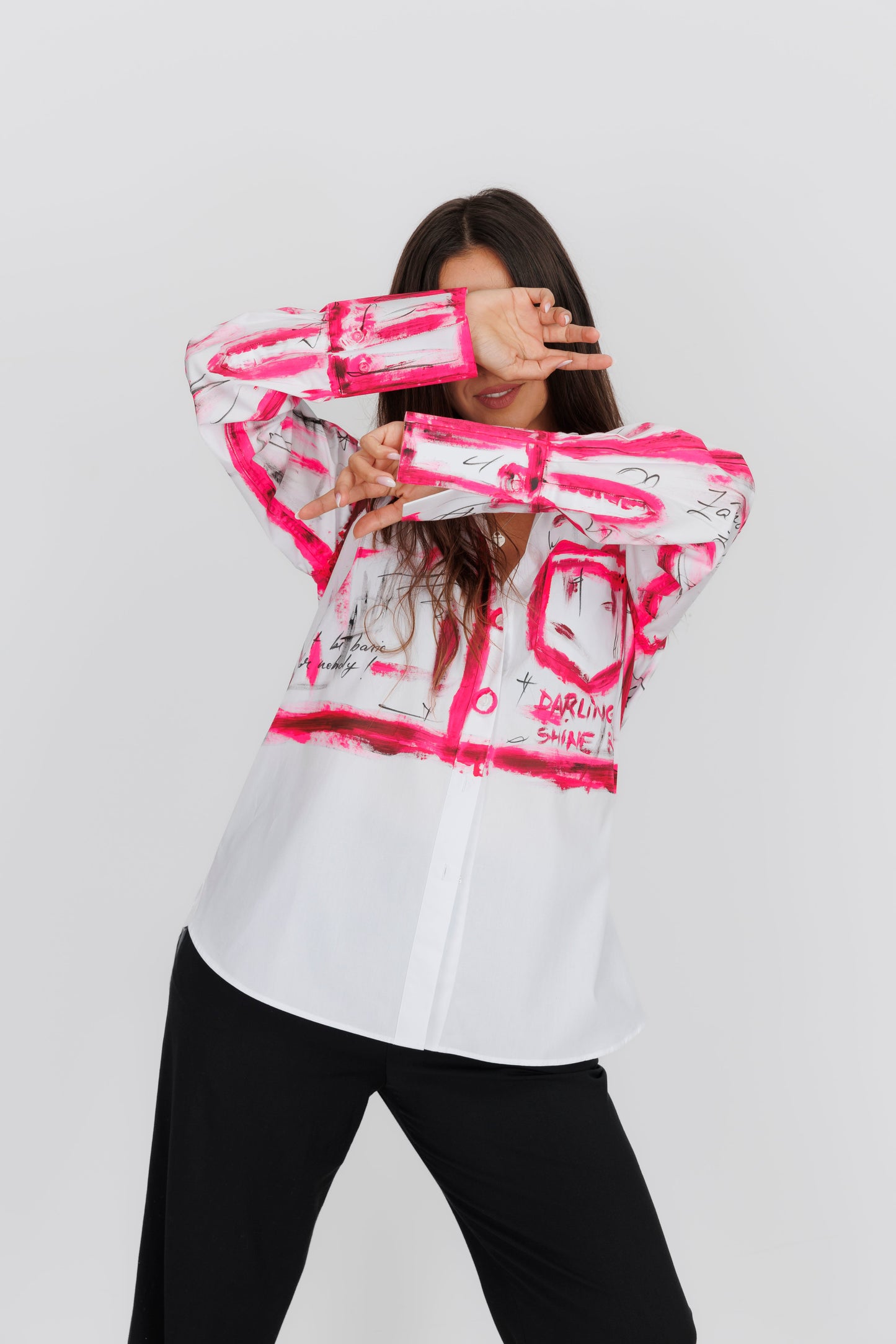 Cămașă damă oversized "Barbie World"