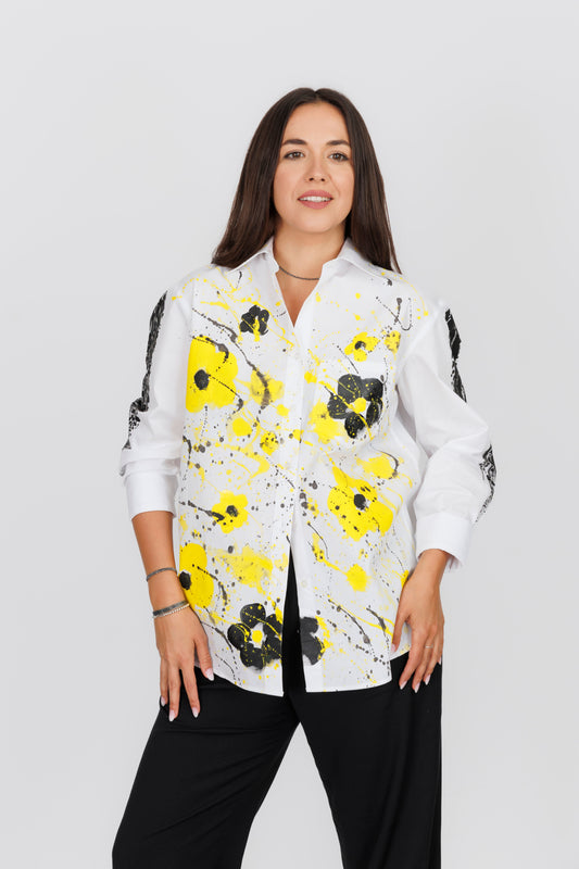 Cămașă damă oversized "It is all yellow"