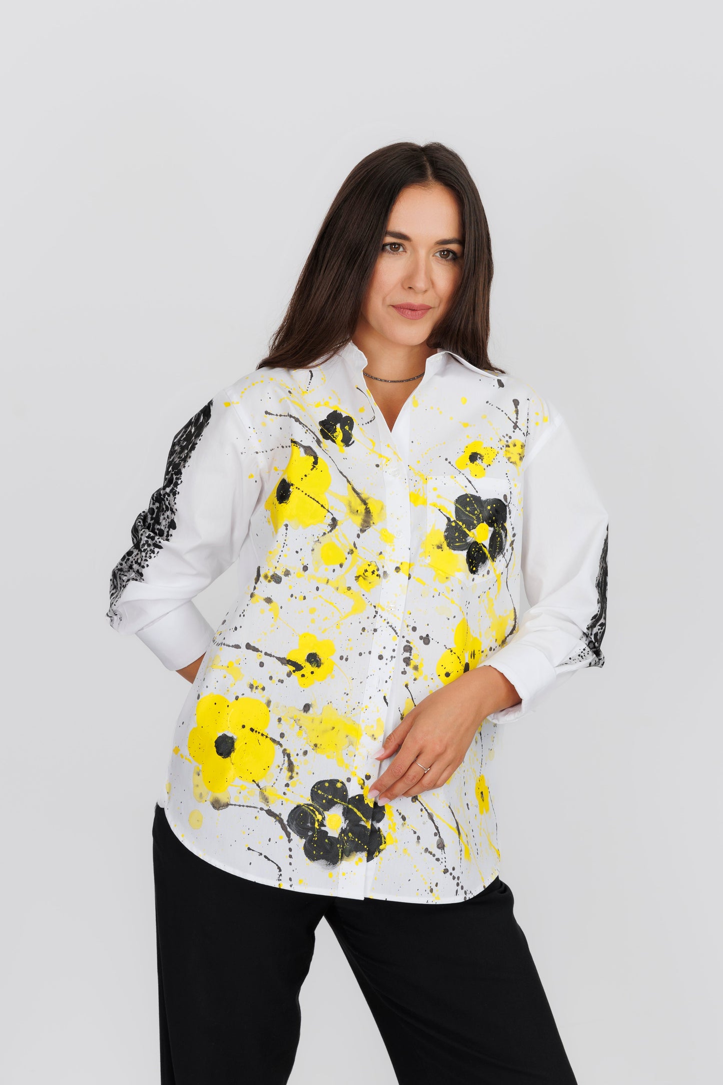 Cămașă damă oversized "It is all yellow"