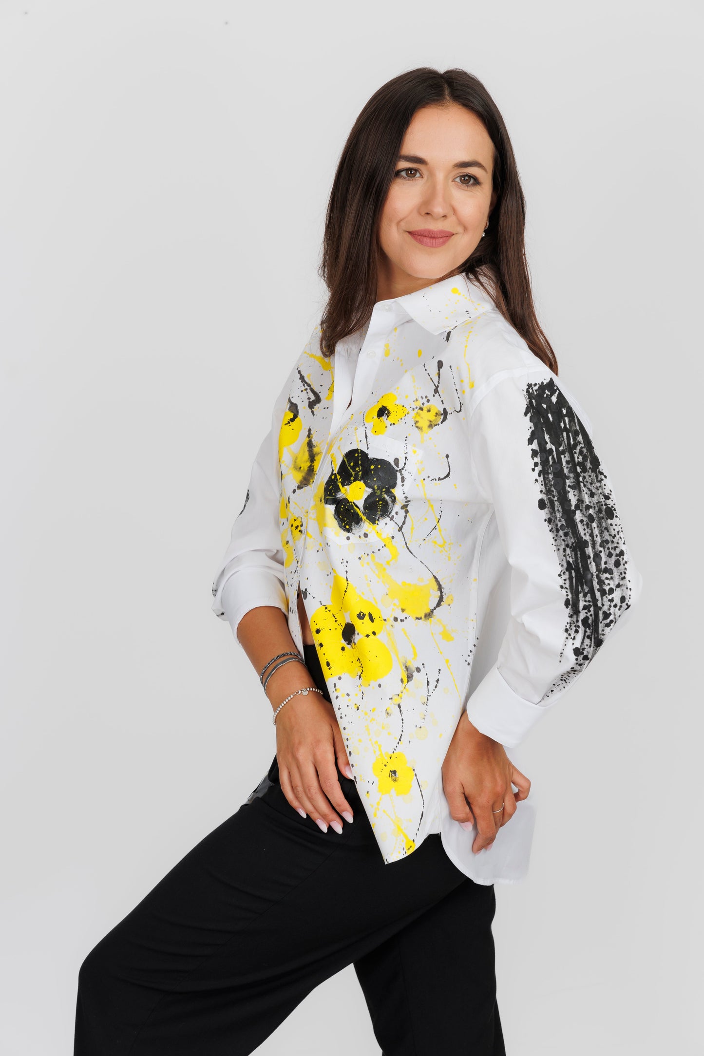 Cămașă damă oversized "It is all yellow"
