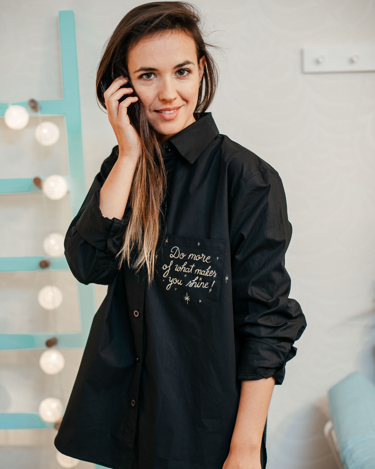 Cămașă damă oversized "Stars of Little Prince"