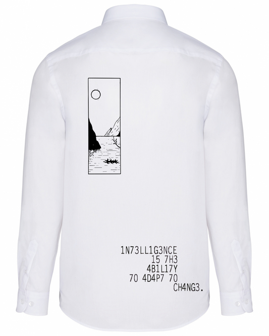 Cămașă bărbați pictată manual "Intelligence"