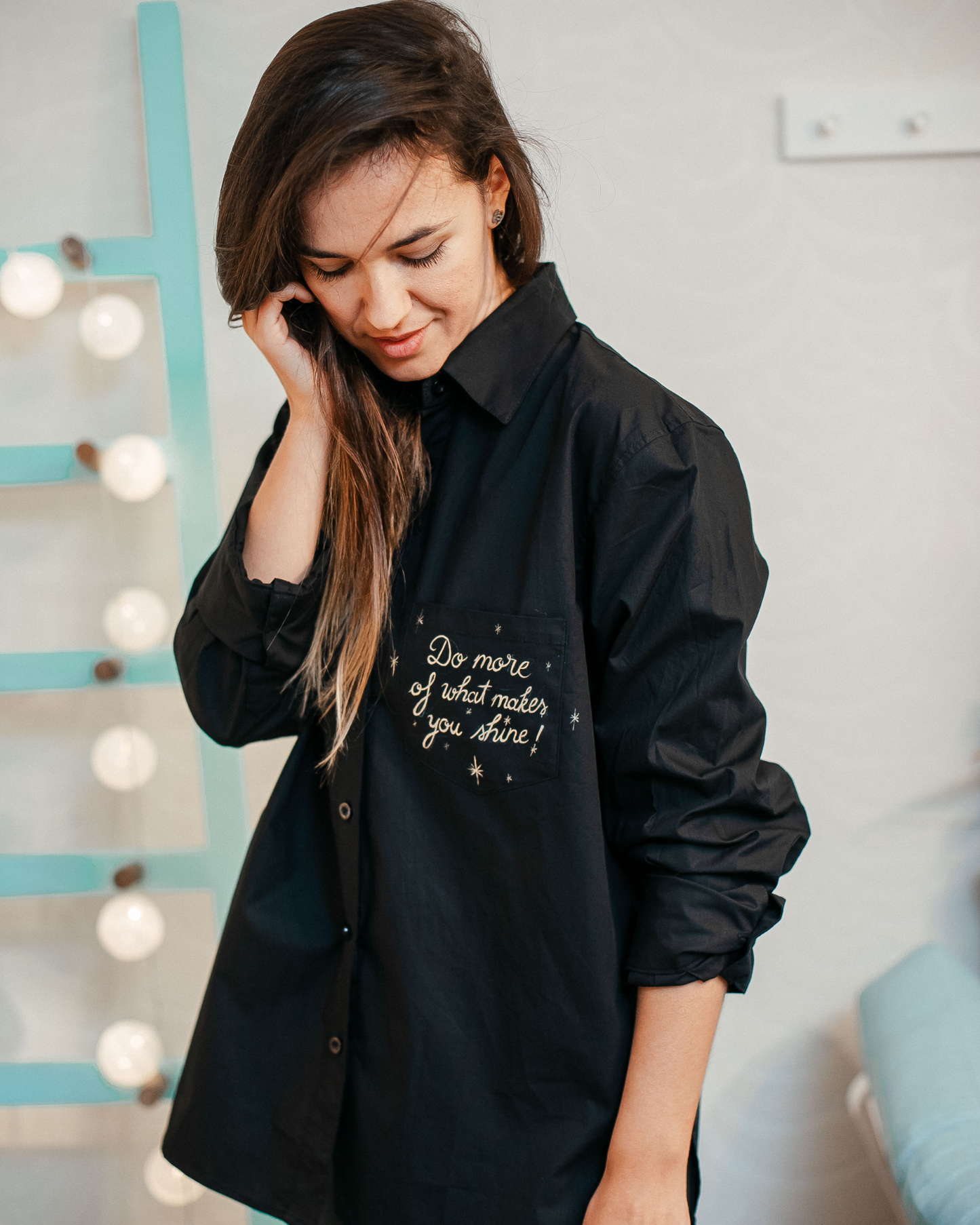 Cămașă damă oversized "Stars of Little Prince"