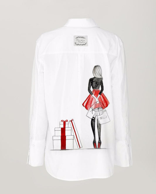 Cămașa pictată manual ’’When presents light up the mood’’