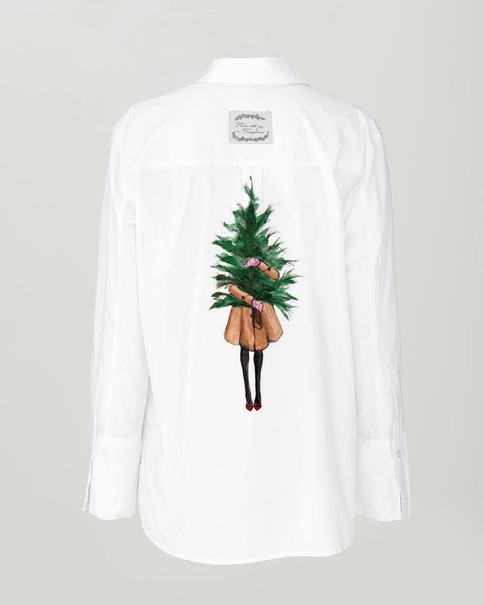 Crazy about Christmas hand painted shirt