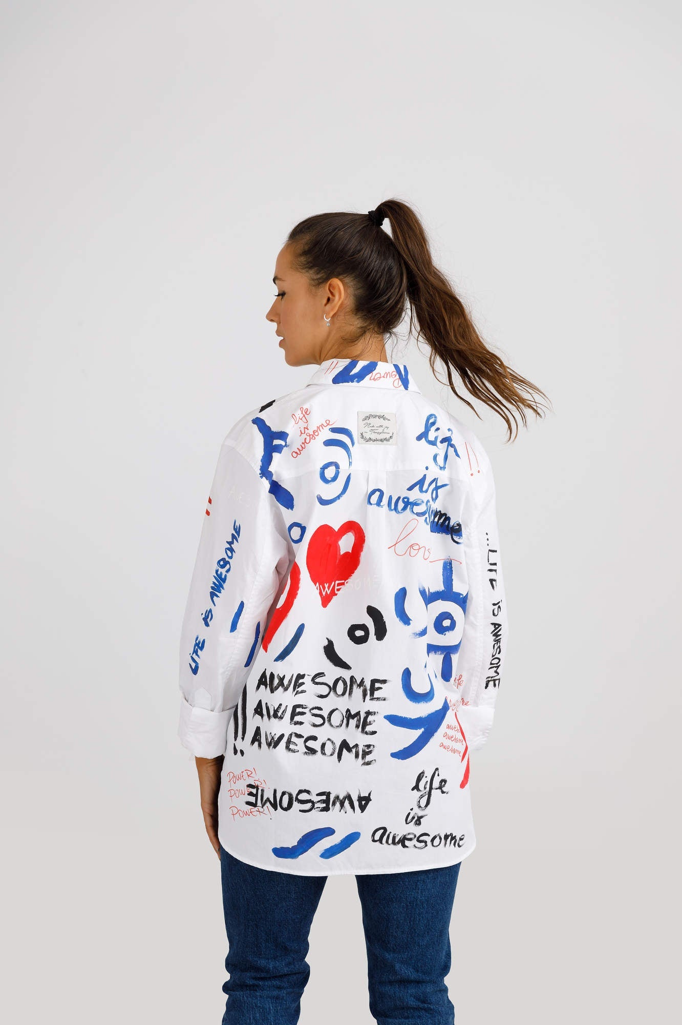 Women's open back shirt "Joy"