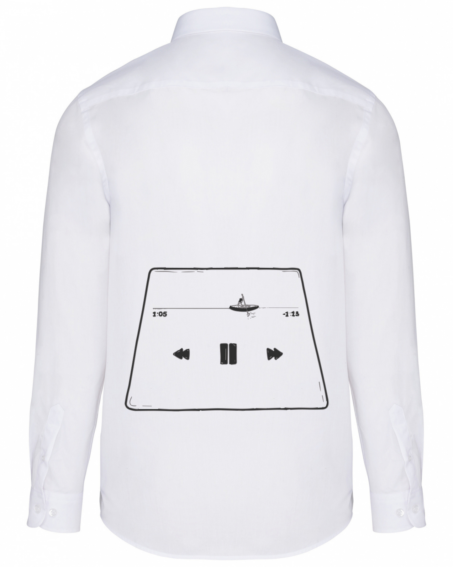 Cămașă bărbați pictată manual "Enjoy the moment"