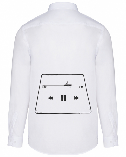 Cămașă bărbați pictată manual "Enjoy the moment"