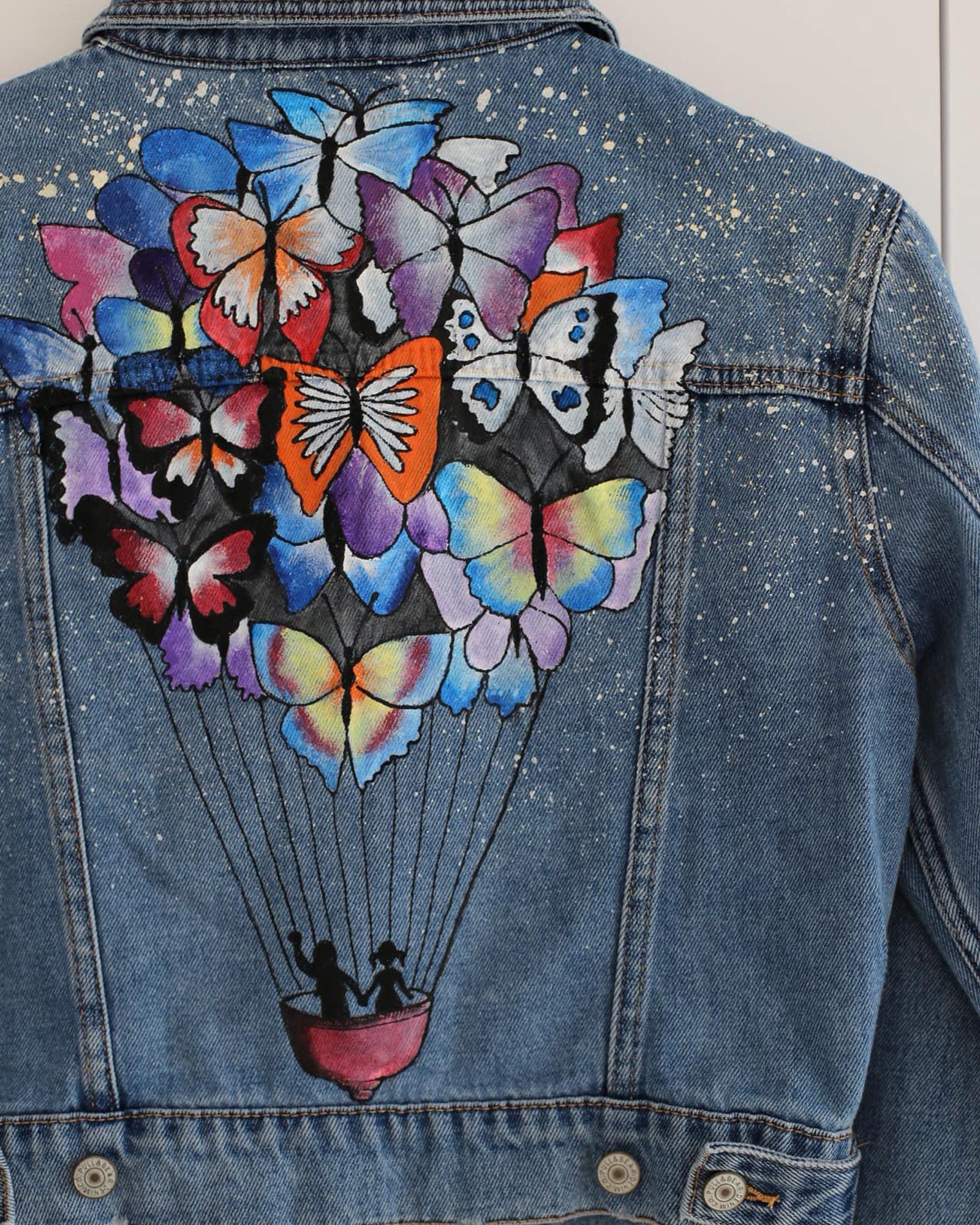 "Butterfly balloon" denim jacket