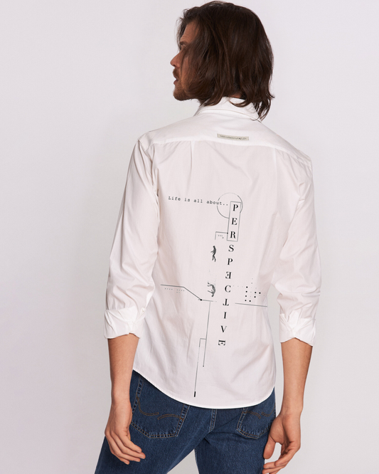 Cămașă bărbați pictată manual "All about perspective"