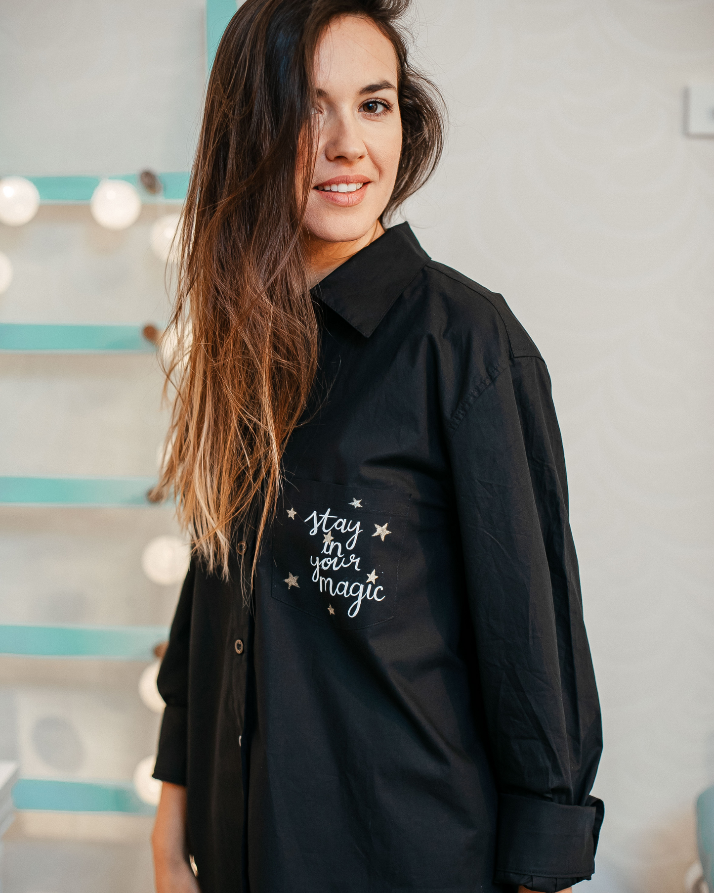 Cămașă damă oversized "Nights of Little Prince"