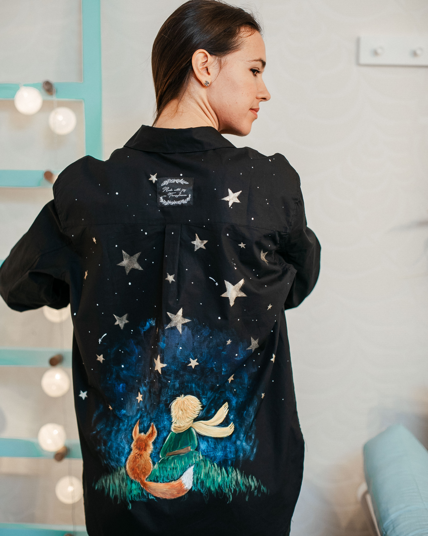 Cămașă damă oversized "Nights of Little Prince"