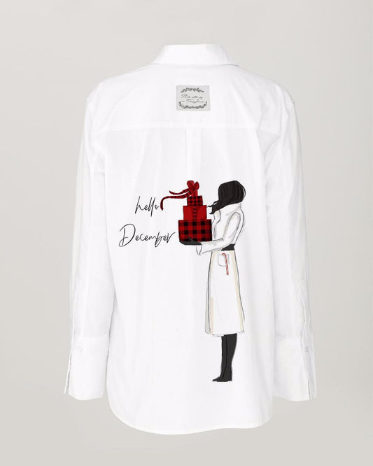 Cămașa pictată manual ’’Hello, December’’
