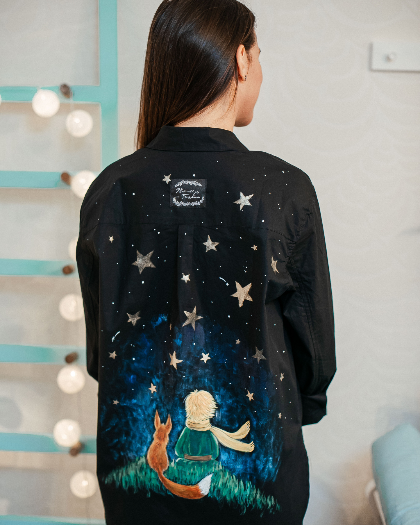 Cămașă damă oversized "Nights of Little Prince"