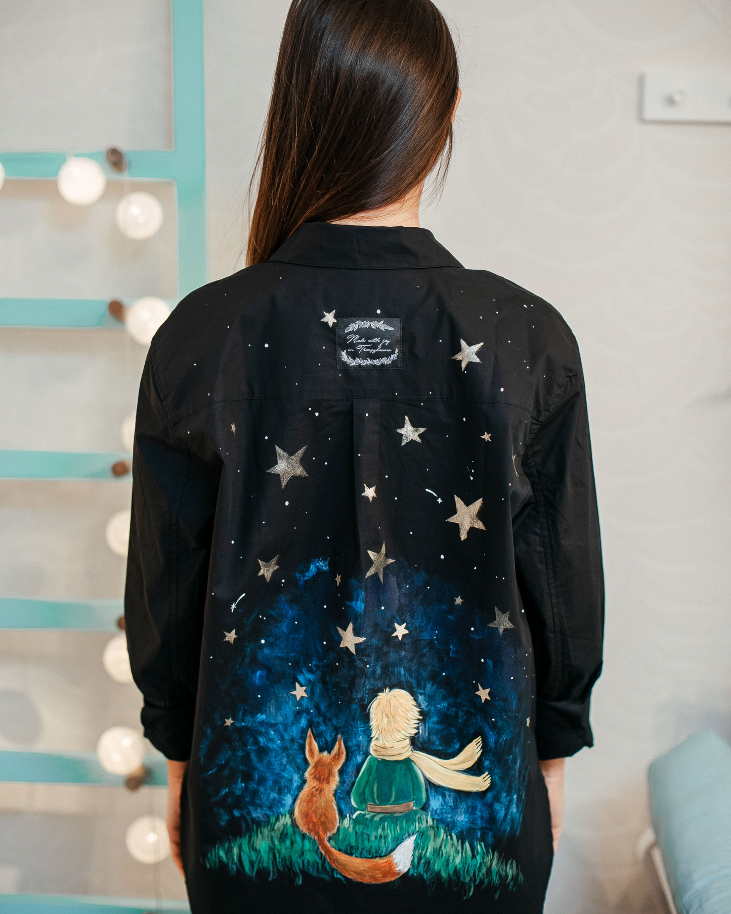 Cămașă damă oversized "Nights of Little Prince"