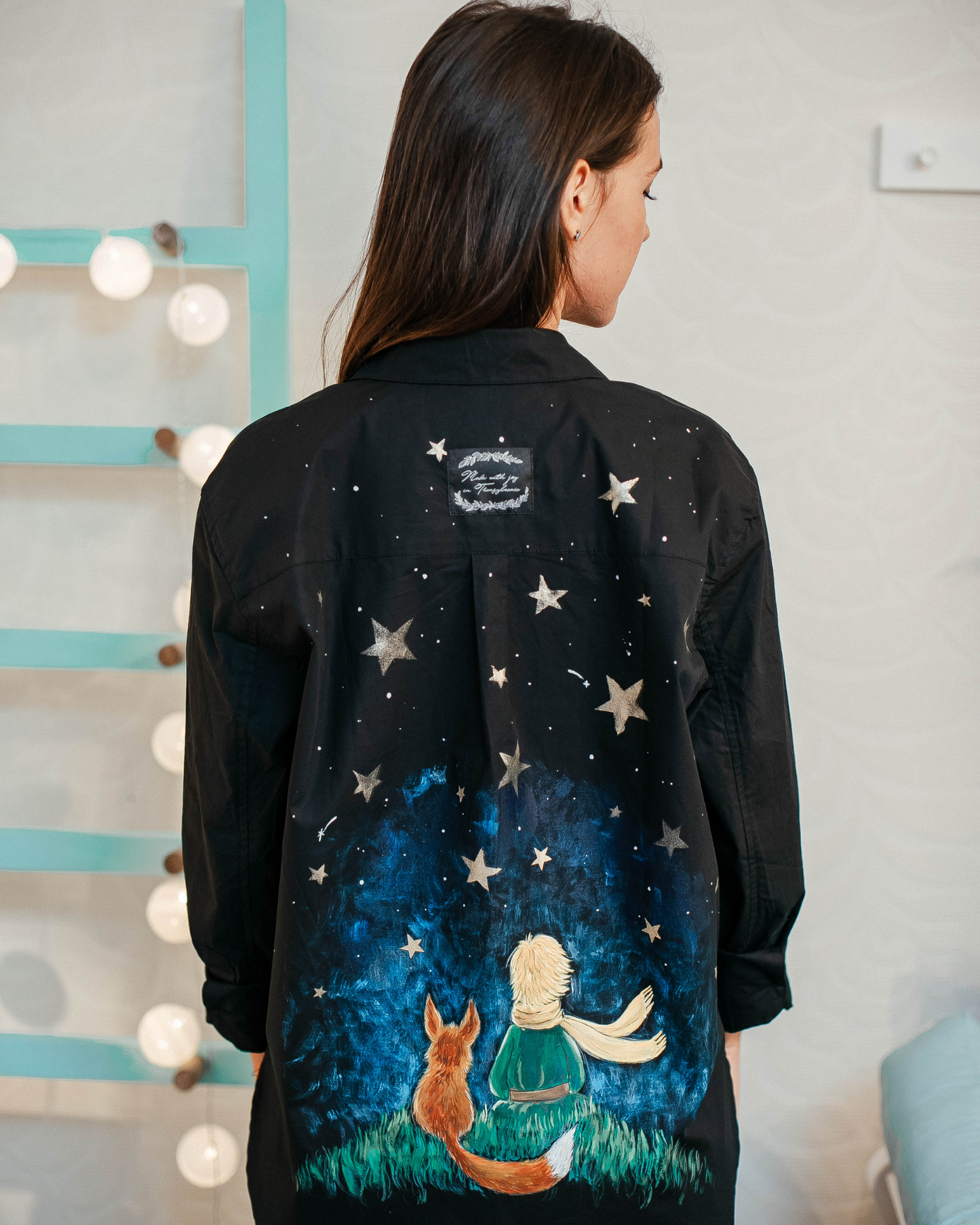 Cămașă damă oversized "Nights of Little Prince"