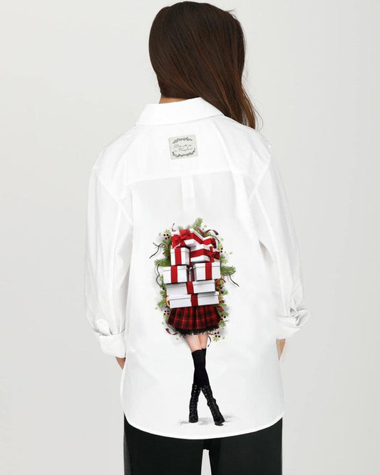 Cămașa pictată manul ''Bunch of happiness''