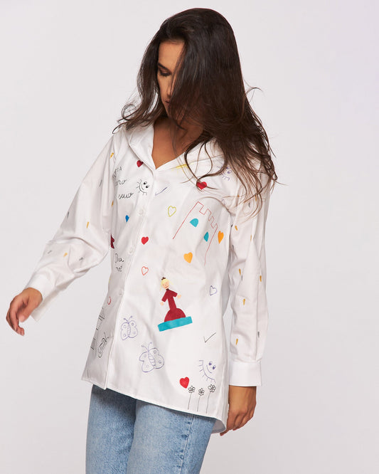 Cămașă damă cu glugă "Ricordi d'infanzia"