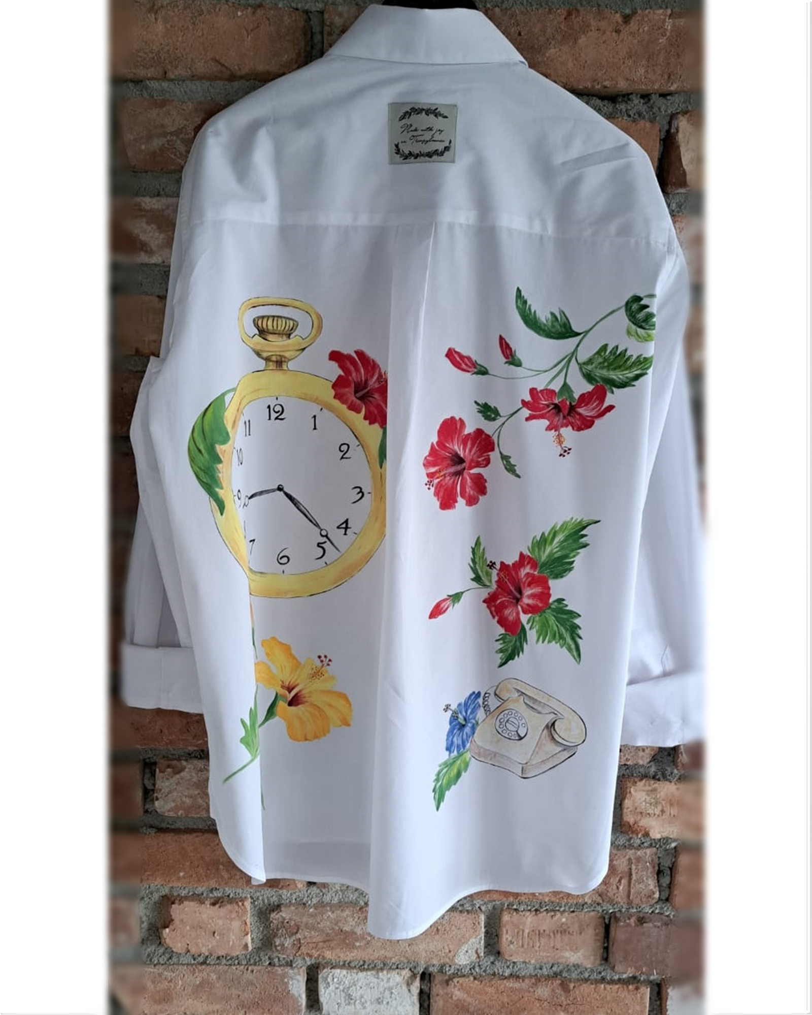 Vintage flower shirt "Flowers a' clock"
