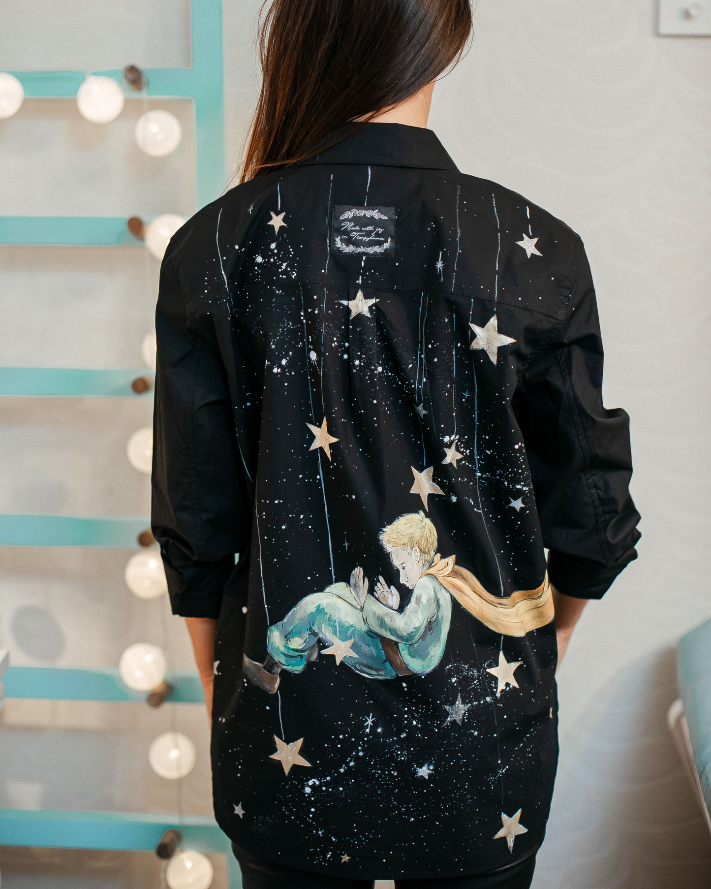 Cămașă damă oversized "Stars of Little Prince"