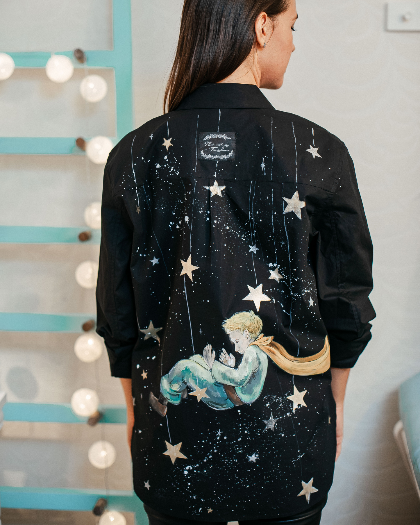 Cămașă damă oversized "Stars of Little Prince"