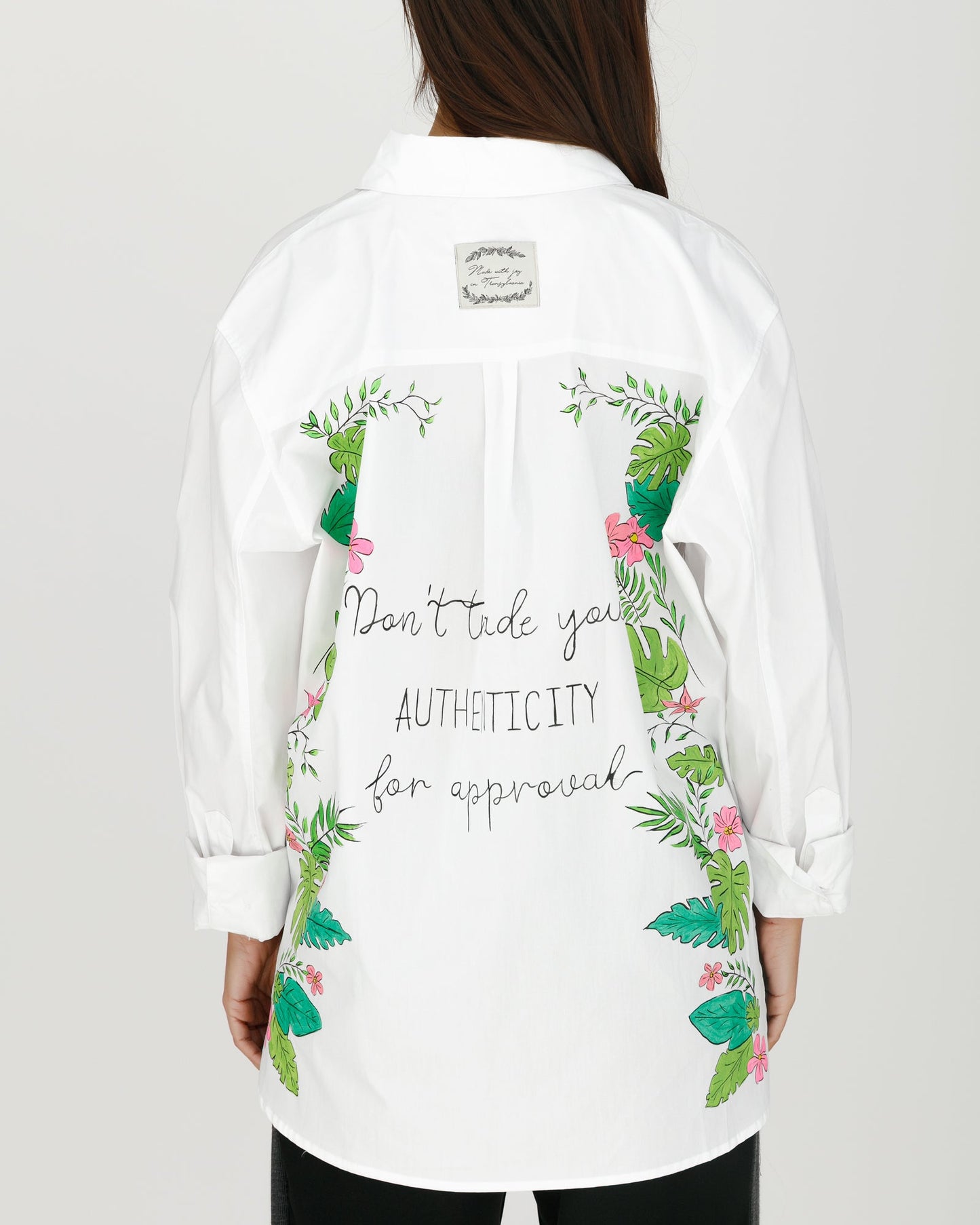 "Authenticity" Hand Painted Women's Shirt