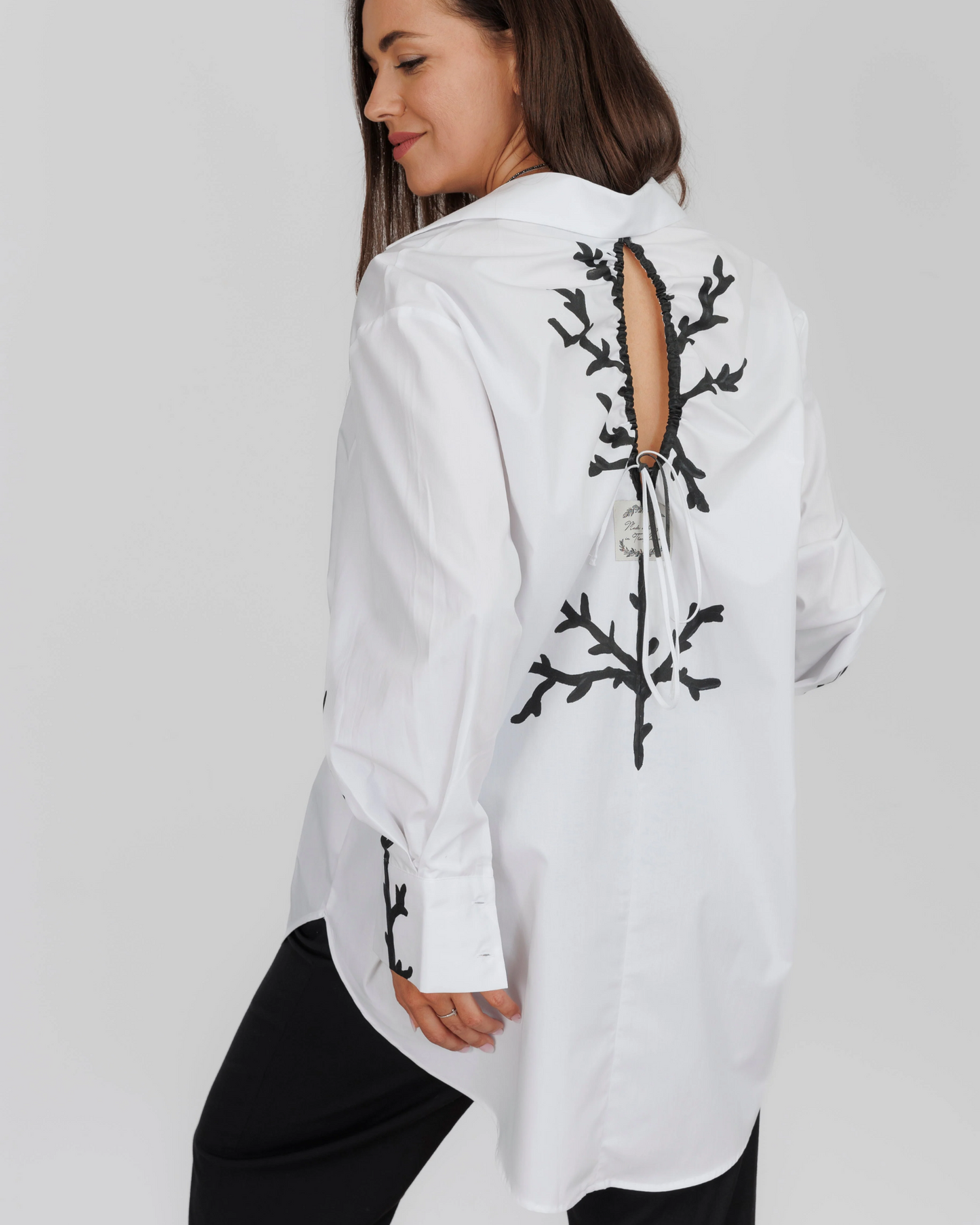 Cămașă damă open back "Breathing Branches"