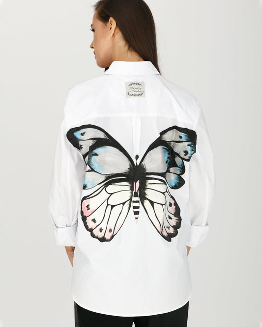 "Big Butterfly" Painted Shirt