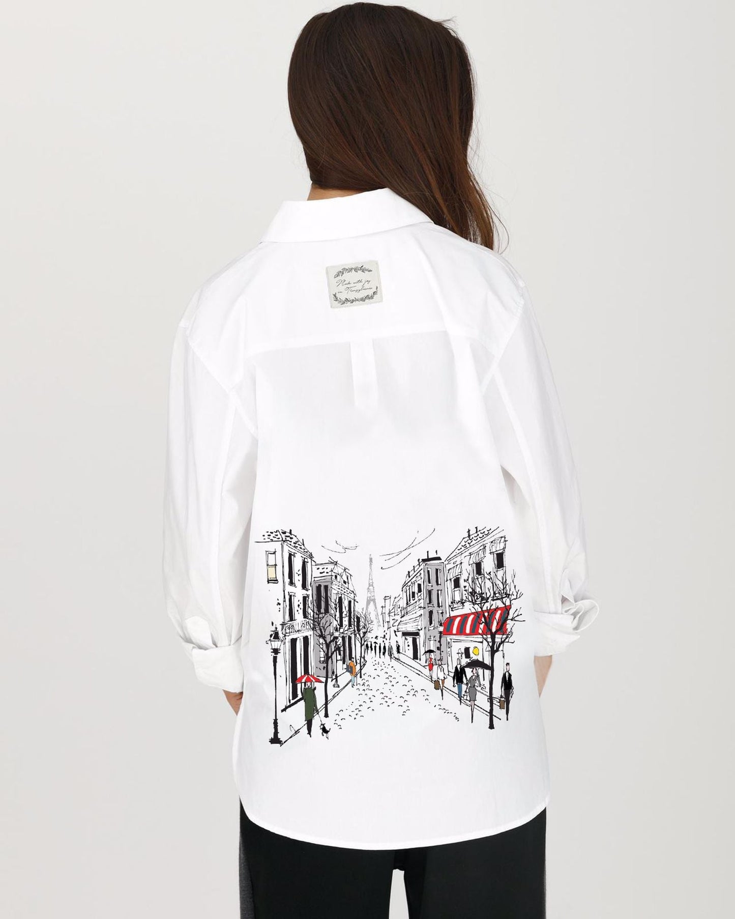 Cămașa pictată manual ''PARIS''