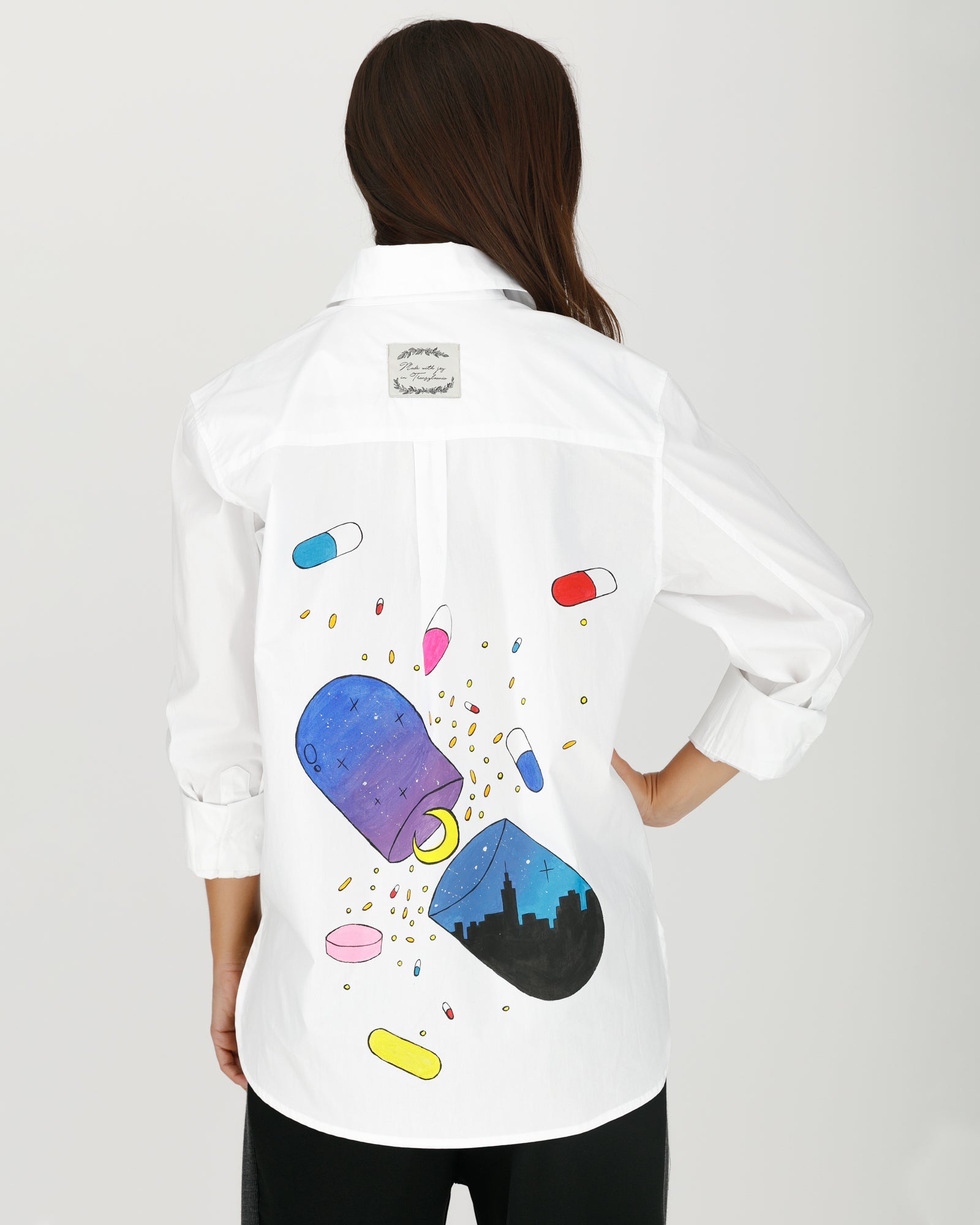 Hand painted shirt "City capsule"