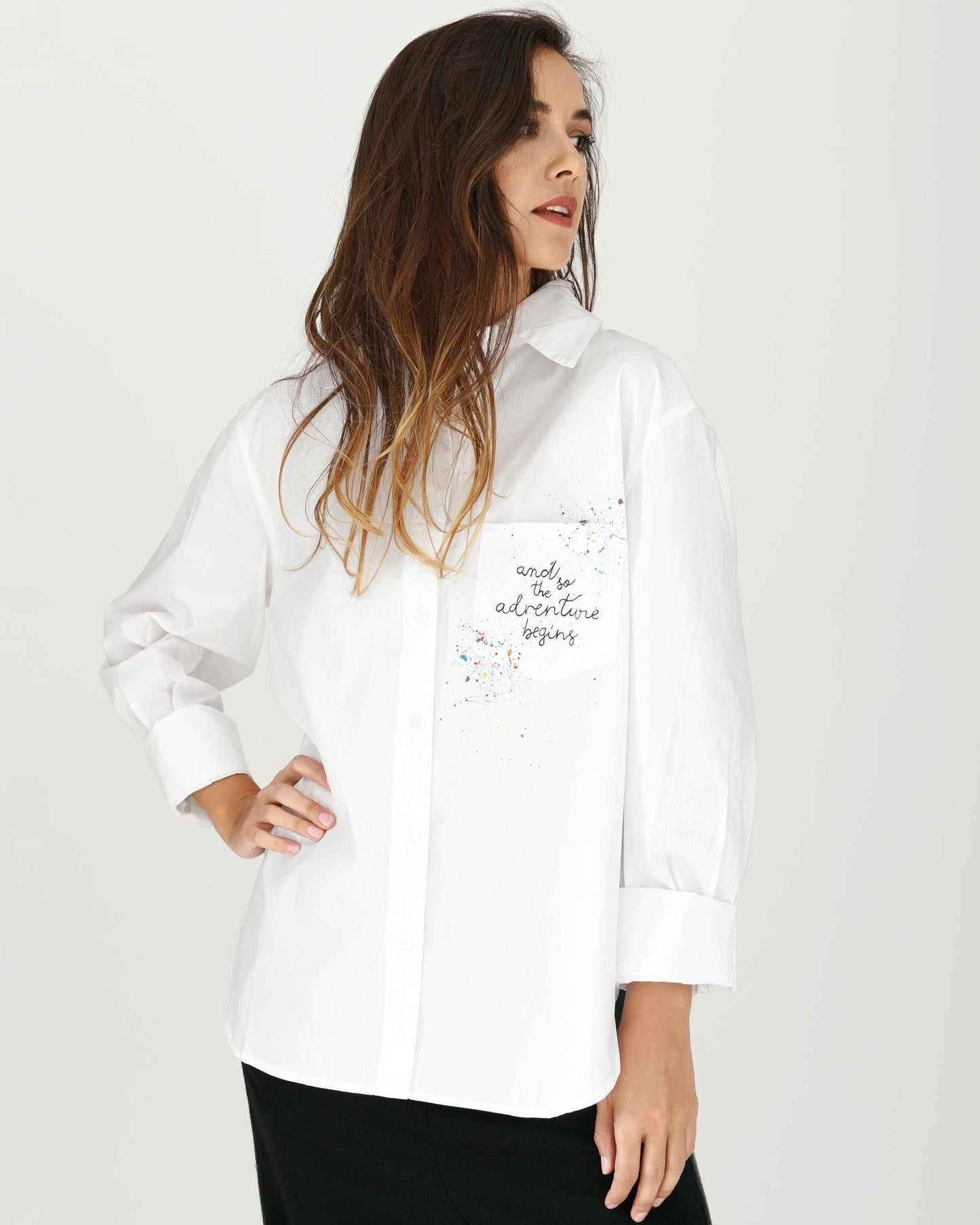 Cămașă personalizată "Collect moments, not things"