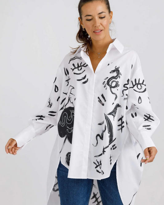 Women's open back shirt "Joy"