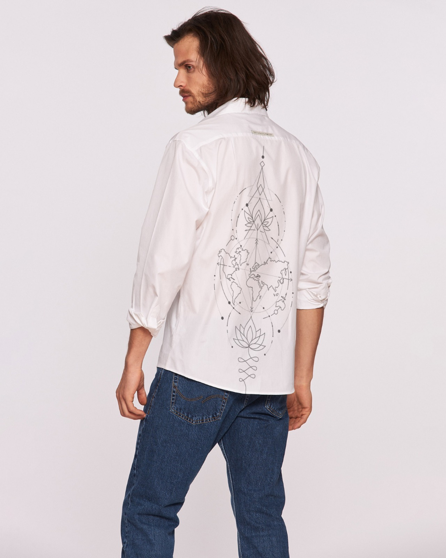 Cămașă bărbați pictată manual "Lead the way"