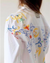 Floral pattern painted shirt