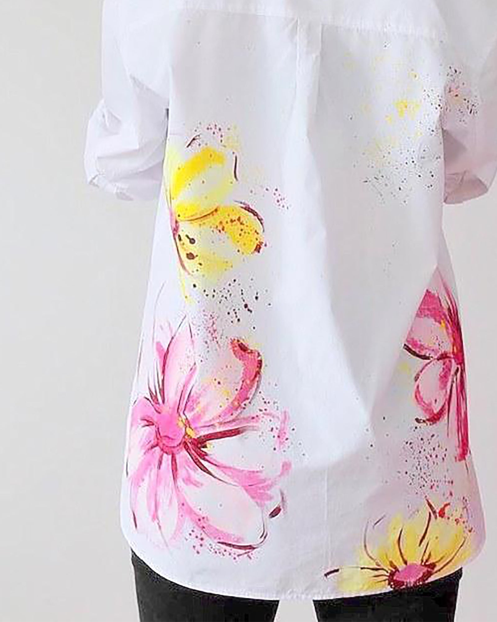 Shirt with floral motifs "Flower touch"