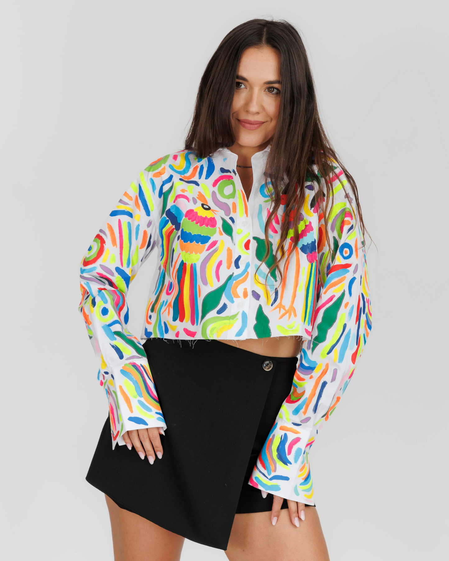 Cămașă damă croptop ''Holiday mood"