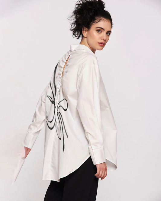 Cămașă damă open back ”Ribbontastic”