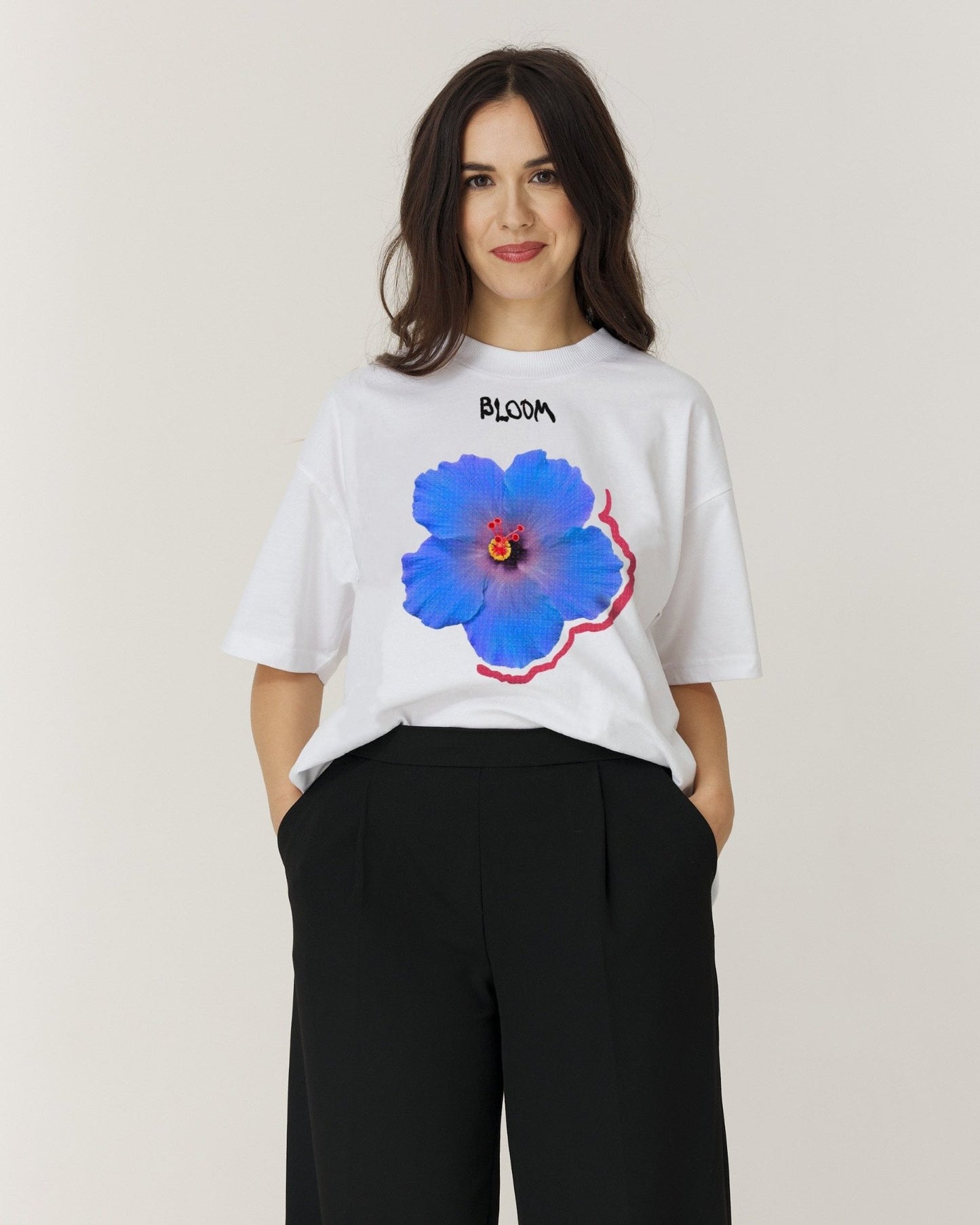 Tricou damă premium "Purple bloom"