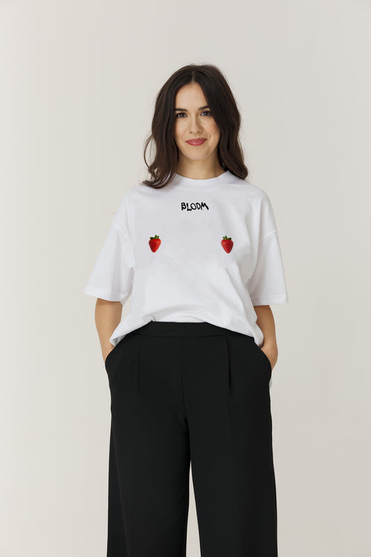 Tricou damă premium "Strawberries time to bloom"