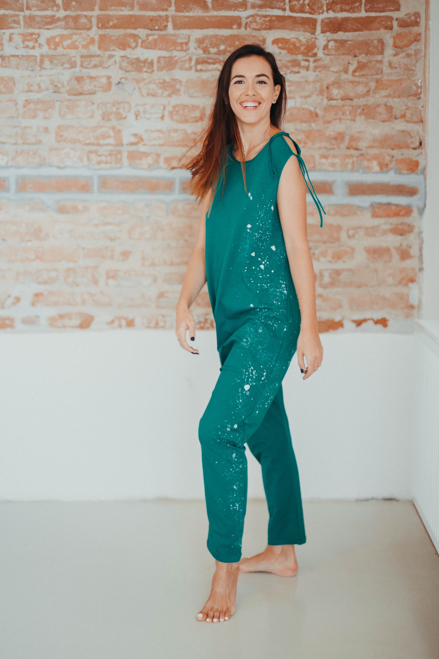 "Green Splash" Yoga Jumpsuit