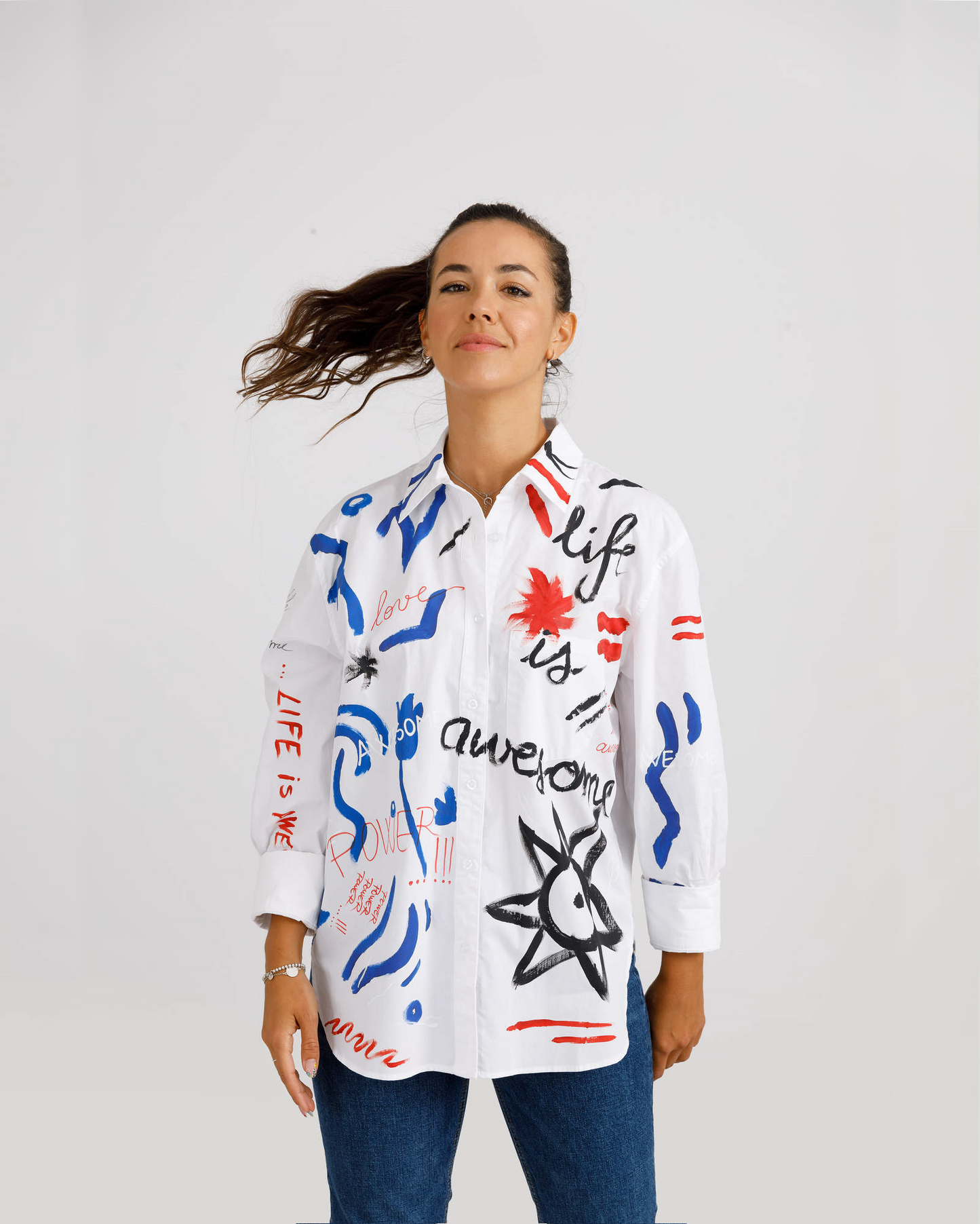 Women's open back shirt "Joy"